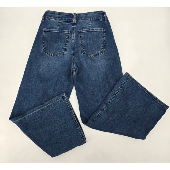 KUT From The Kloth Meg Wide Waistband Wide-Leg Jeans - Picture 3 of 9